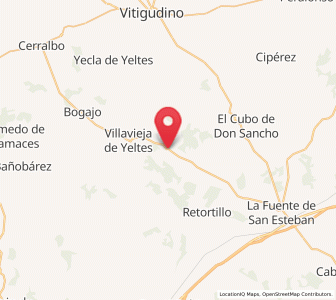 Map of Villares de Yeltes, Castille and León