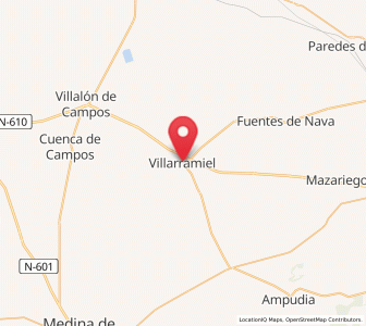 Map of Villarramiel, Castille and León
