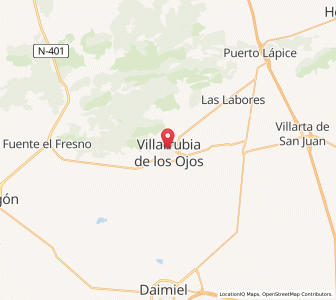 Map of Villarrubia de los Ojos, Castille-La Mancha