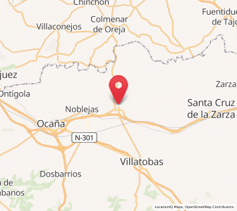 Map of Villarrubia de Santiago, Castille-La Mancha