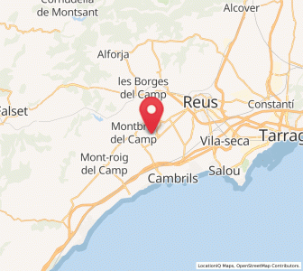 Map of Vinyols i els Arcs, Catalonia