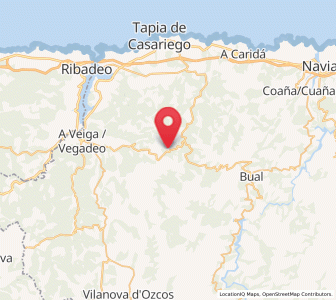 Map of Vior, Asturias