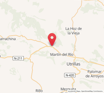 Map of Vivel del Río Martín, Aragon
