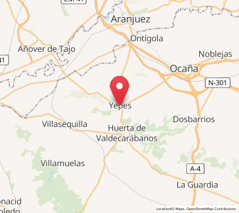 Map of Yepes, Castille-La Mancha