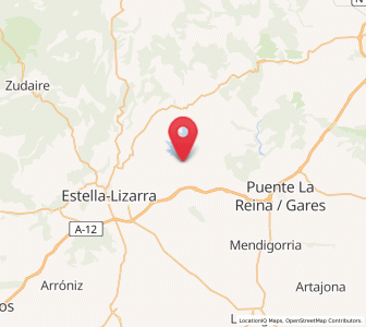 Map of Yerri, Navarre