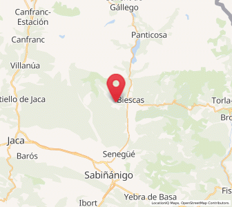 Map of Yosa de Sobremonte, Aragon