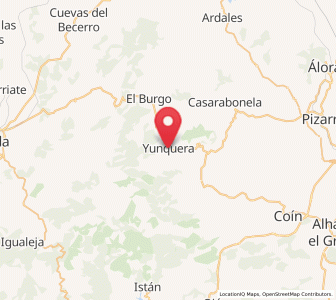 Map of Yunquera, Andalusia