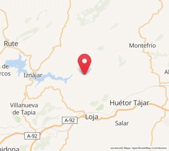 Map of Zagra, Andalusia