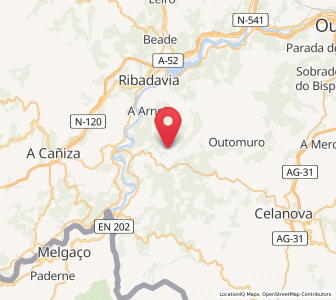 Map of Zaparín, Galicia