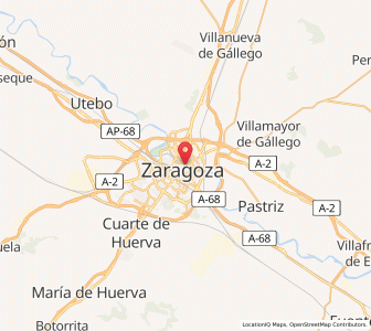 Map of Zaragoza, Aragon