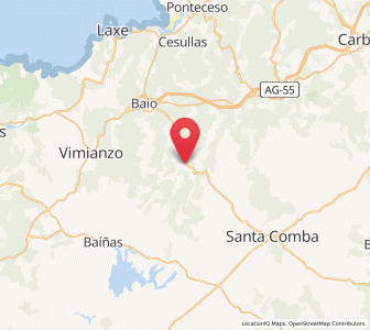 Map of Zas, Galicia
