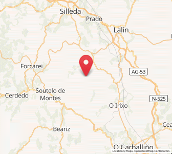 Map of Zobra, Galicia