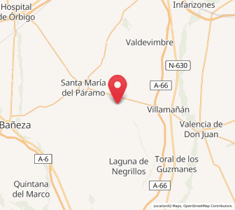 Map of Zuares del Páramo, Castille and León