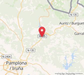 Map of Zubiri, Navarre