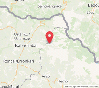 Map of Zuriza, Aragon