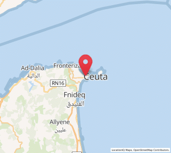 Map of Zurrón, Ceuta