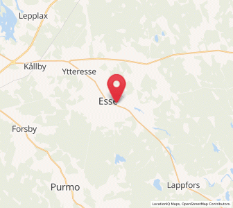 Map of Esse, Ostrobothnia