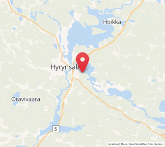 Map of Hyrynsalmi, Kainuu