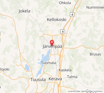 Map of Järvenpää, Uusimaa