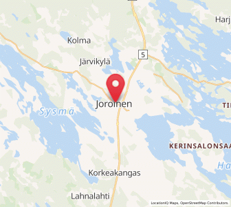 Map of Joroinen, North Savo