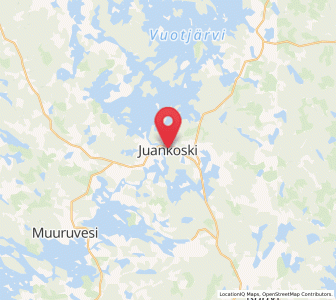 Map of Juankoski, North Savo