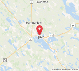 Map of Juva, South Savo