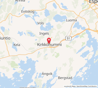 Map of Kirkkonummi, Uusimaa