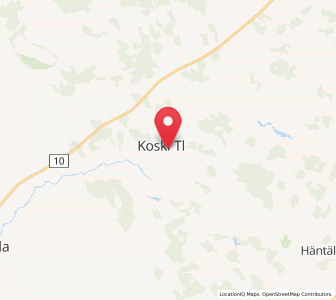 Map of Koski Tl, Southwest Finland