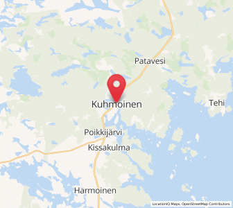 Map of Kuhmoinen, Pirkanmaa