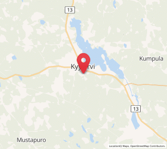 Map of Kyyjärvi, Central Finland