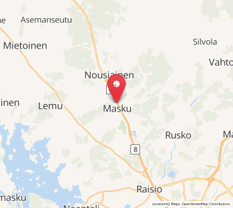Map of Masku, Southwest Finland