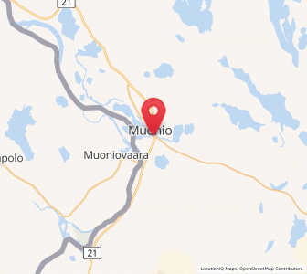 Map of Muonio, Lapland