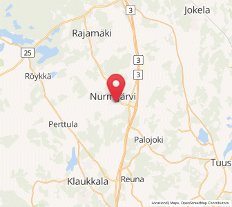 Map of Nurmijärven kirkonkylä, Uusimaa