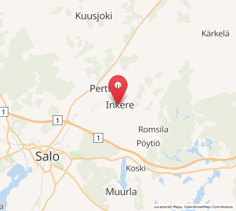 Map of Pertteli, Southwest Finland