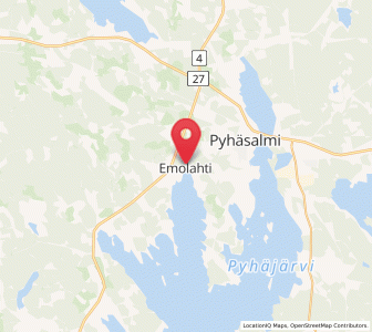 Map of Pyhäjärvi, North Ostrobothnia