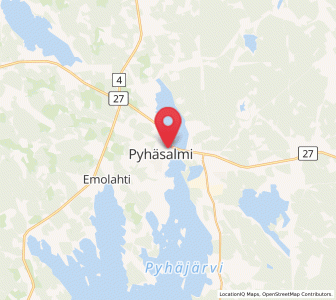 Map of Pyhäsalmi, North Ostrobothnia