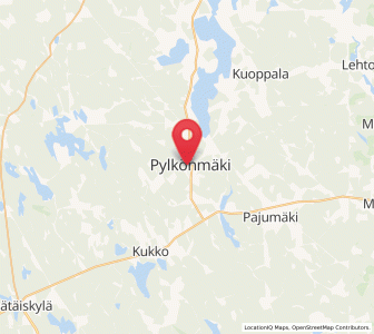 Map of Pylkönmäki, Central Finland