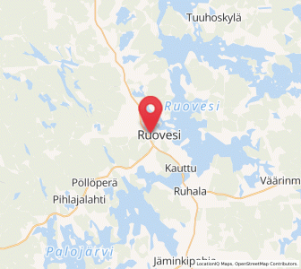 Map of Ruovesi, Pirkanmaa
