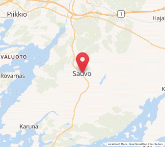 Map of Sauvo, Southwest Finland