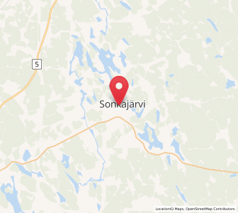 Map of Sonkajärvi, North Savo