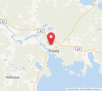 Map of Vaala, Kainuu