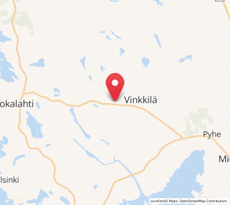 Map of Vehmaa, Southwest Finland