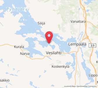 Map of Vesilahti, Pirkanmaa