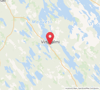 Map of Virtasalmi, South Savo