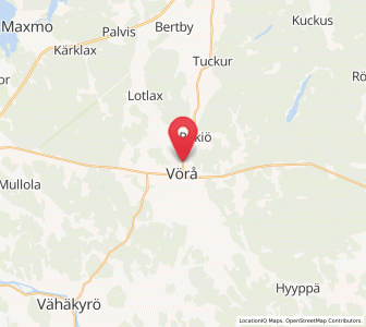 Map of Vörå, Ostrobothnia
