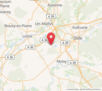 Map of Abergement-la-Ronce, Bourgogne-Franche-Comté