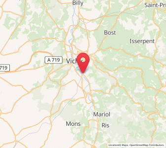 Map of Abrest, Auvergne-Rhône-Alpes