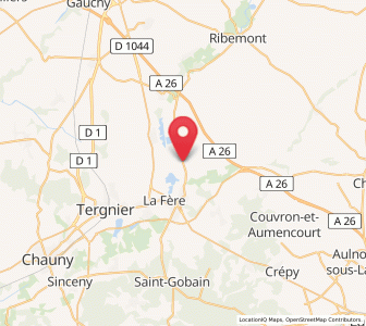 Map of Achery, Hauts-de-France