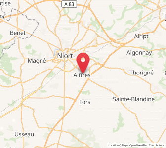 Map of Aiffres, Nouvelle-Aquitaine