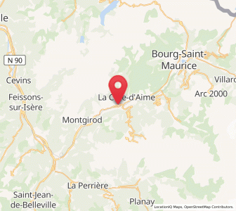 Map of Aime, Auvergne-Rhône-Alpes